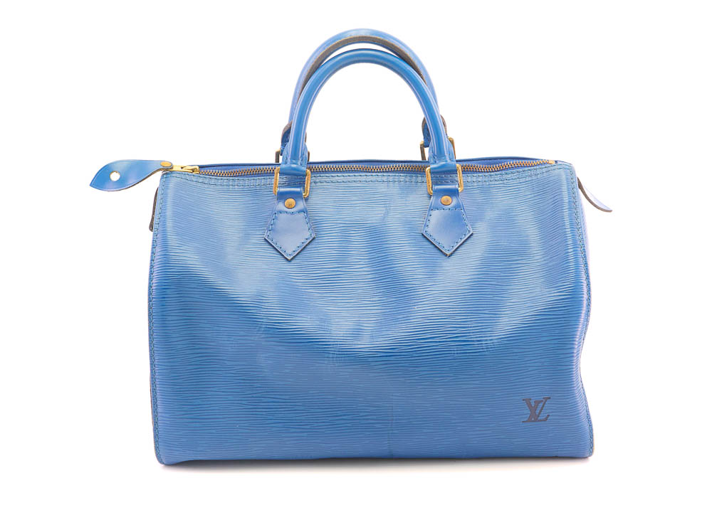 Louis Vuitton Speedy 30 Cuir Épi bleu